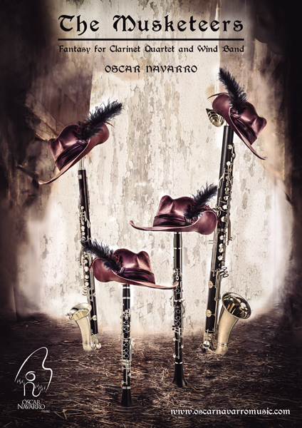 CONDUCTOR SCORE - THE MUSKETEERS (Fantasy for Clarinet Quartet and Wind Band)