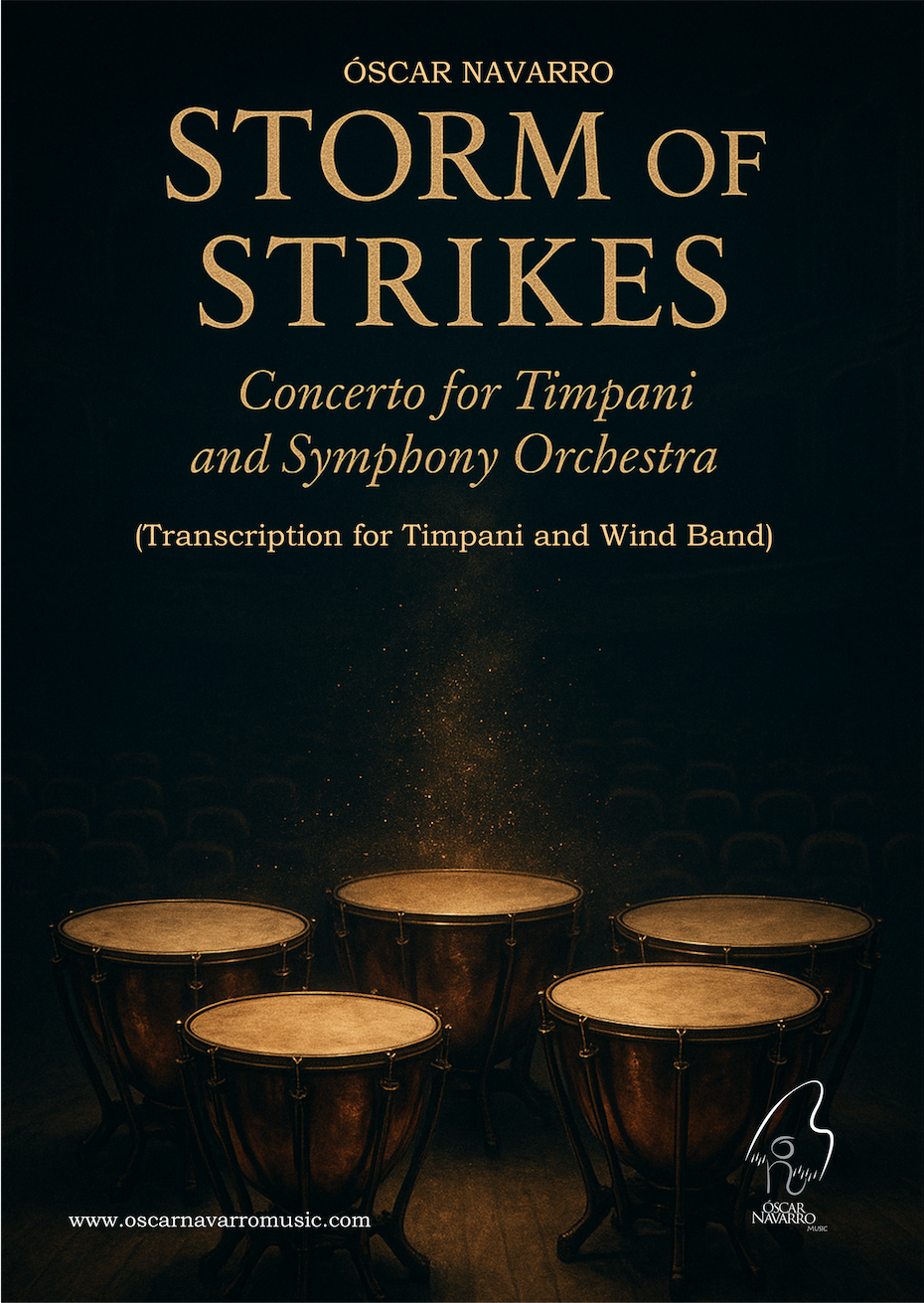 PARTITURA DE DIRECTOR – STORM OF STRIKES (Concierto para Timbales y Banda Sinfónica)